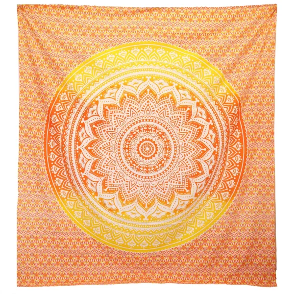 Nástěnný Závěs / Plážové Prostěradlo - Umrao Mandala - Oranžová
