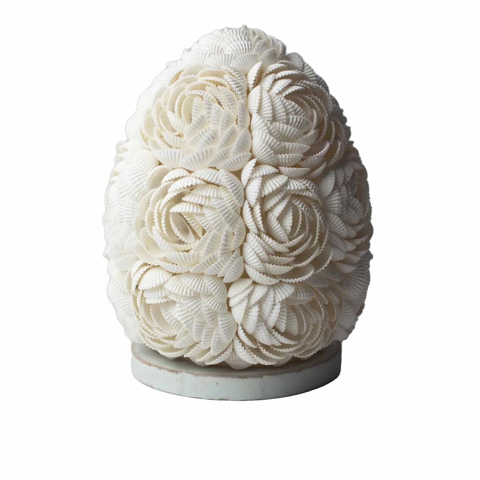 Boho Lampa z Mořských Mušlí - Ovál z Růží - 15cm