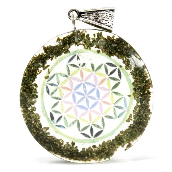 Orgonitový Přívěšek - Zelená Mandala