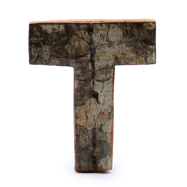 Písmeno - Rustikální Kůra - T  - 7cm