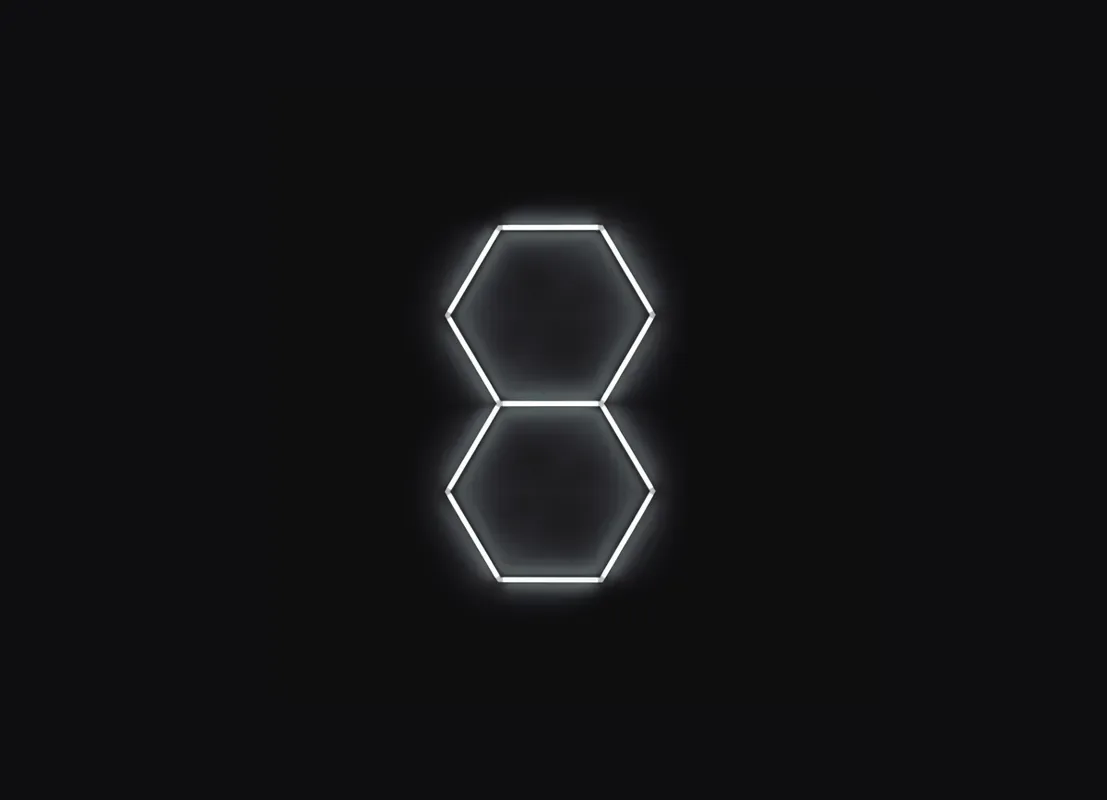 ASC Kompletní LED hexagonové světlo, 2 ks 97 x 168 cm, studená bílá 6500 K