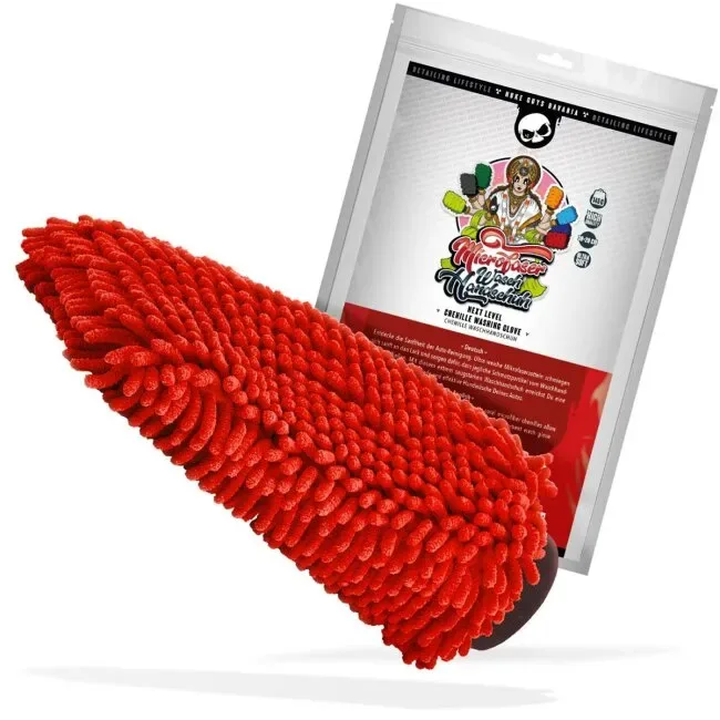 Nuke Guys Chenille Red - Mikrovláknová mycí rukavice