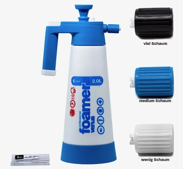 Kwazar VENUS Super Foamer V2 + Extra foaming endings ruční tlakový pěnovač 2000 ml