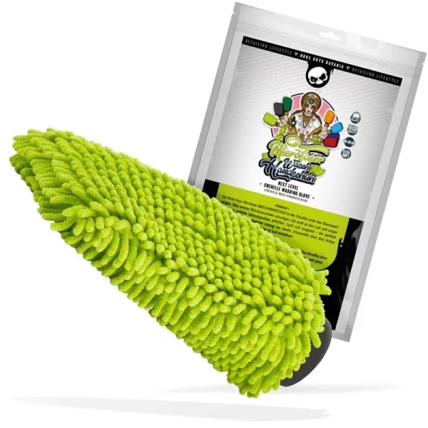Nuke Guys Chenille Lime - Mikrovláknová mycí rukavice