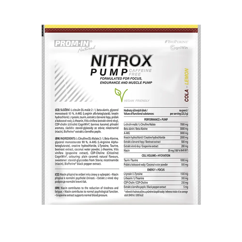 Prom-In Nitrox Pump Caffeine Free Clean 23,5 g marakuja