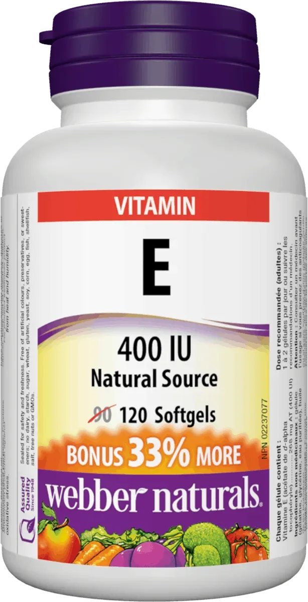 Webber Naturals E 400 IU 120 tob