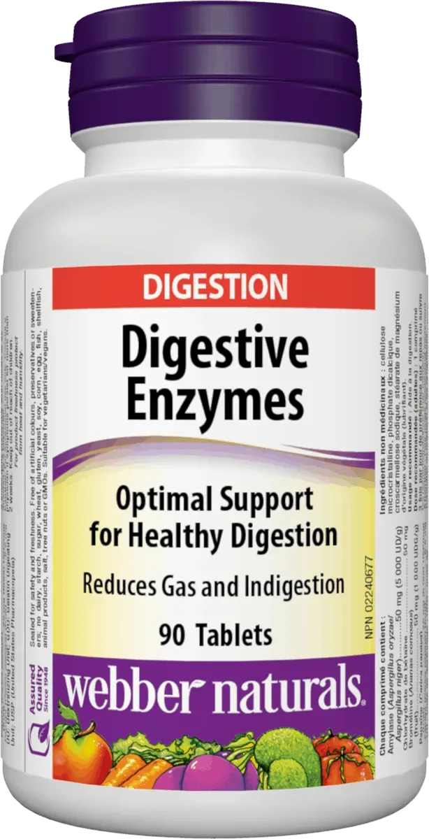 Webber Naturals Trávicí Enzymy 90 kapslí