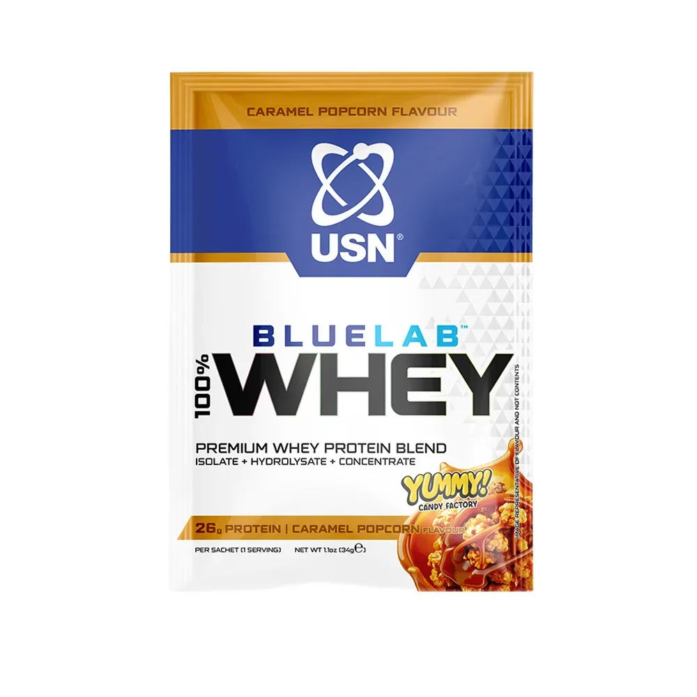 USN BlueLab 100% Whey Protein Premium 34 g slaný karamel