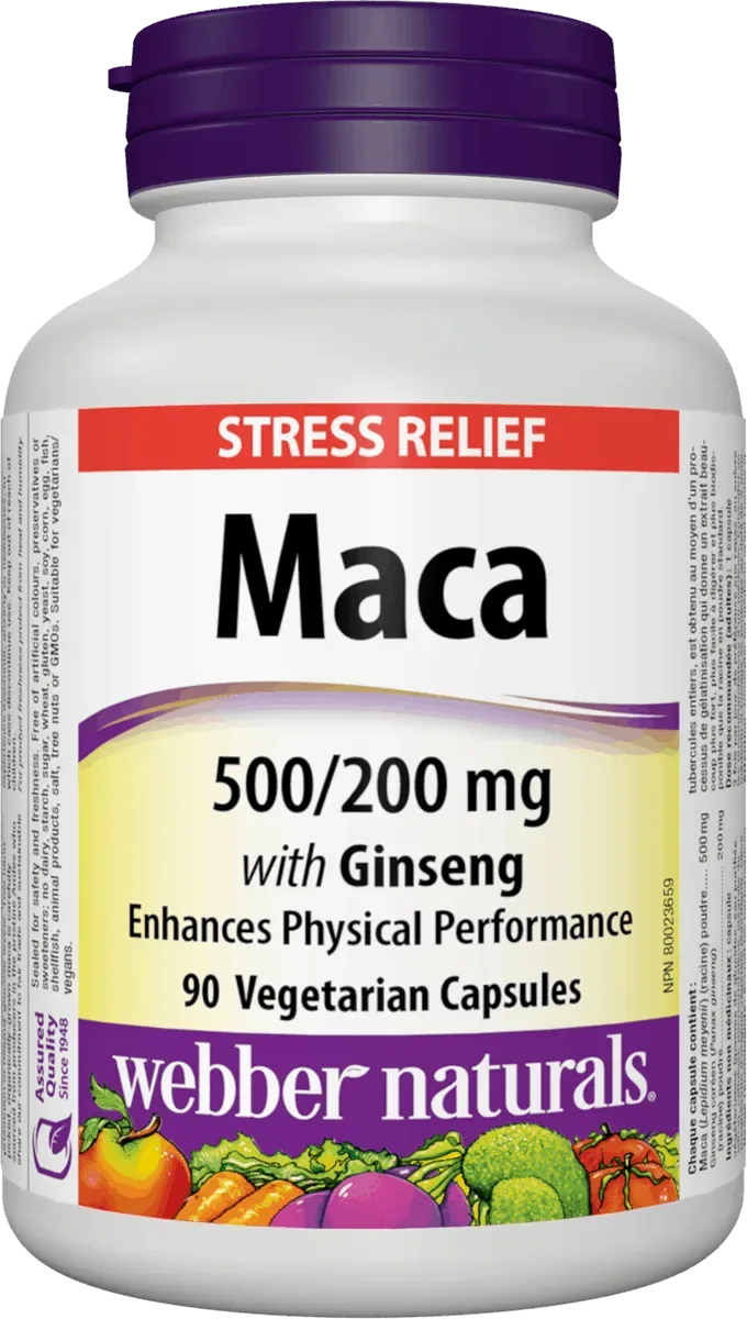 Webber Naturals Maca with Ginseng 500/200 mg 90 cps